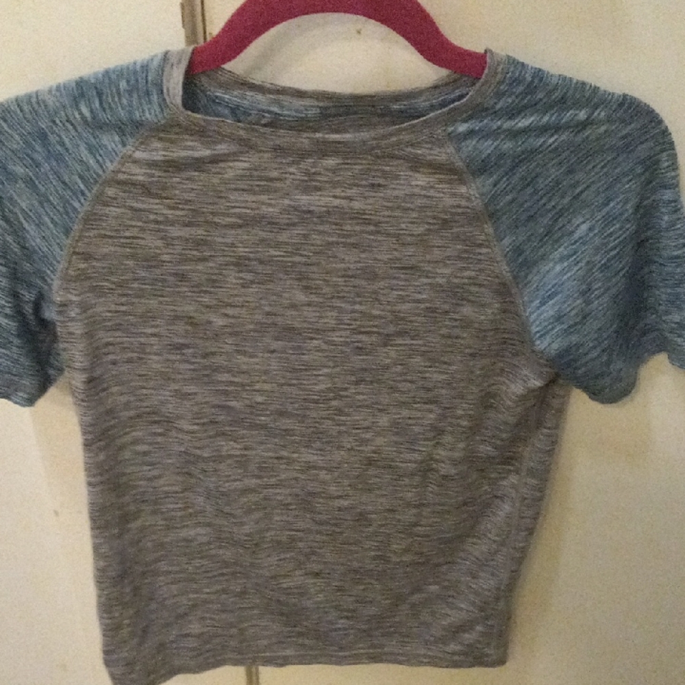 Gray and Blue Kids Short Sleeve Tee